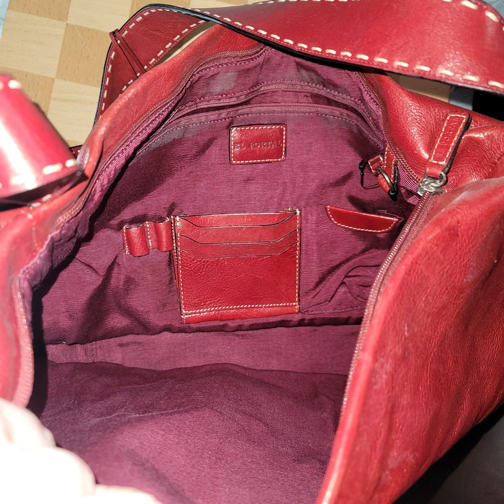 Red Leather Women's Tote Bag - Classic Red